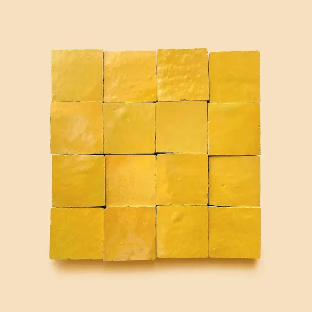 Custom Made Black Zellige Backsplash 4" x 4" (Per Sqft)