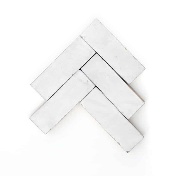 Custom Made Off White Zellige Backsplash 5" x 2" (Per Sqft)