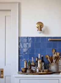 Royal Blue Zellige 4x4 Tile - Glossy Finish Kitchen Backsplash & Bath - Handtile