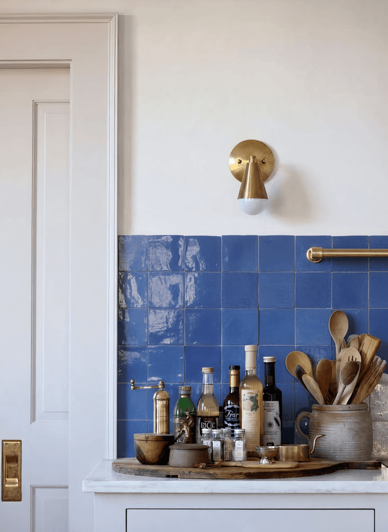 Royal Blue Zellige 4x4 Tile - Glossy Finish Kitchen Backsplash & Bath - Handtile